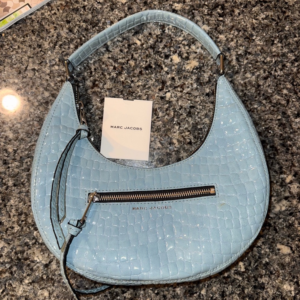 Marc Jacobs Blue Textured Hobo Bag